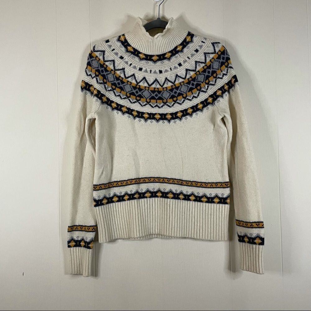 J. Crew Nordic Fair Isle Rollneck Sweater